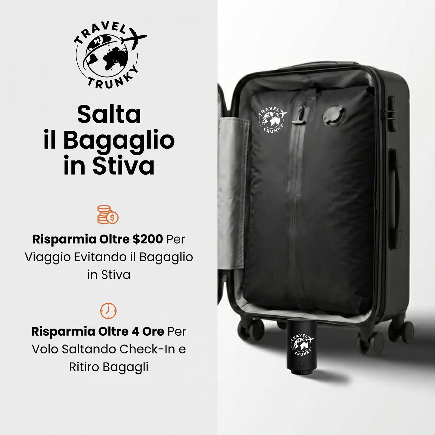 TravelTrunky GO + Pompa Omaggio